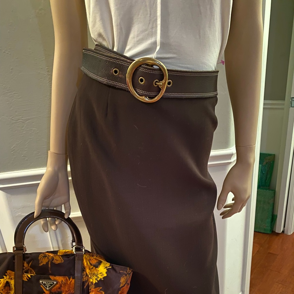 Italian Margon sable brown pencil skirt. Size 44 Italian, US 8